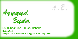 armand buda business card